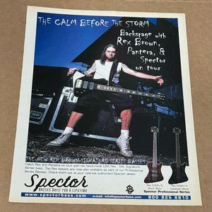 REX BROWN of PANTERA - Spector Bass Guitars - 2000 Print Advertisement